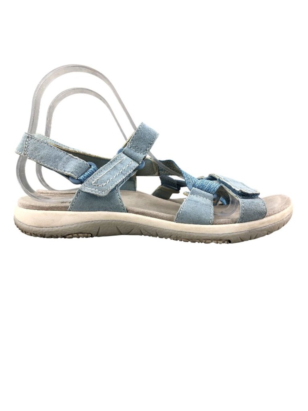 Earth Origins Women's Size 8.5M Savoy Slade Blue Suede Open Toe Sport Sandals